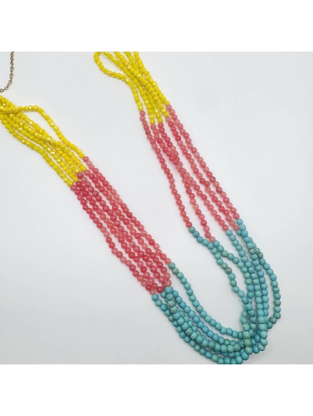 Vintage Multi-Strand Layered Bead Necklace Southwestern Bohemian Festival Style
